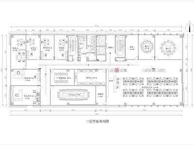 整体办公空间 办公空间布局图 现代风办公室 平面规划图