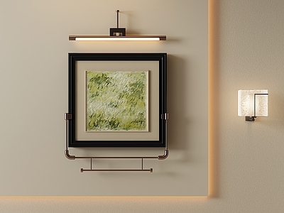 现代简约挂画 肌理抽象画 中古风绿调挂画 方形肌理装饰画