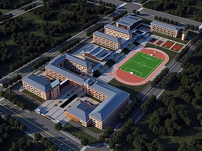 现代主义学校外观