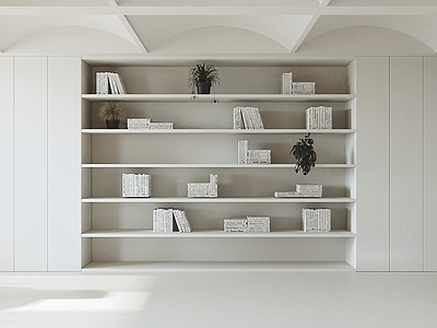 极简书柜 书架 置物柜 收纳柜 陈列柜 图书柜