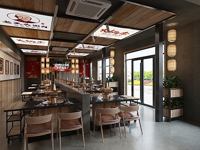 复古工业风火锅店