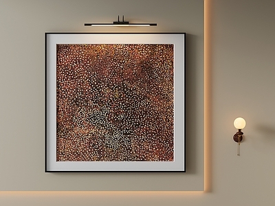 中古风挂画 复古风装饰画 玄关点纹装饰画 样板间点彩画