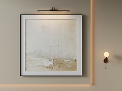 中古风挂画 侘寂风景肌理画 极简肌理挂画 民宿浅调油画