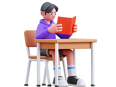 现代简约虚拟人物 男学生 游戏角色