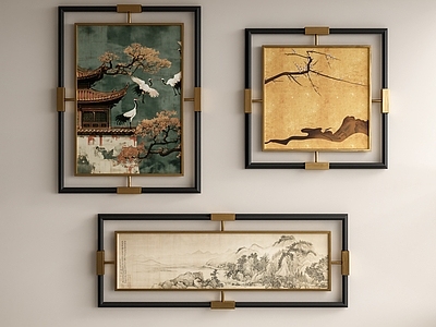 新中式宋式挂画 新中式挂画 挂画 画框 宋氏挂画