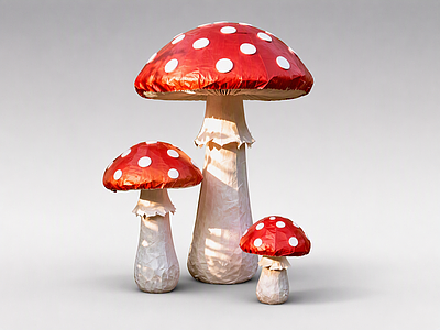 极简雕塑摆件 现代雕塑 蘑菇雕塑 蘑菇