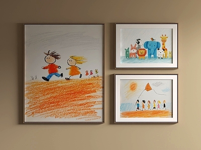 现代简约儿童挂画 现代儿童画