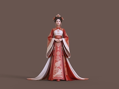 中式女人 中式礼服 汉服美女 婚礼礼服 汉唐风 婚庆礼服