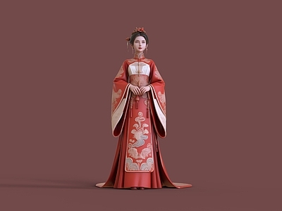 中式女人 中式婚礼 汉唐风礼服 中式礼服 婚庆礼服 汉服
