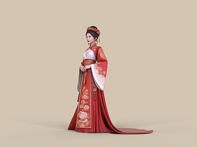 中式女人 汉服美女 婚庆礼服 中式婚礼 汉唐风