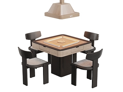 现代简约麻将桌 现代麻将桌 麻将桌椅 休闲椅组合 棋牌娱乐设备 家庭娱乐桌