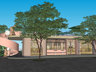 现代其他商业建筑 咖啡店 网红店 酒吧 零售 店铺