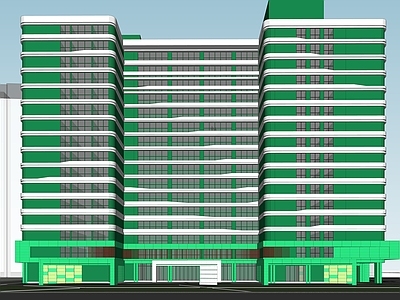现代主义小高层住宅楼