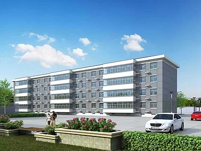 现代主义多层住宅楼