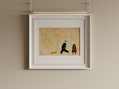 奶油风画框 复古人物框画 温馨插画挂画 客厅人物装饰画 卧室插画挂画 欧式简美框画