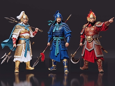 中式虚拟人物 2D古装人物 水浒英雄形象 影视剧角色 古装角色 古装男子