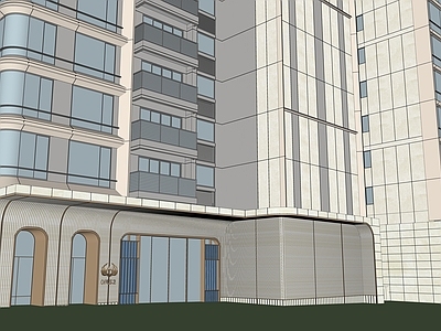 现代主义小区建筑 厦门天悦高层建筑 公建化住宅建筑 全景舱住宅建筑 豪宅天悦住宅建筑 全景舱公建住宅