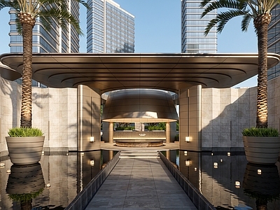 现代小区景观 厦门天悦示范区 示范区景观设计 新艺术奢宅景观 克制独特美学空间 厦门度假风示范区
