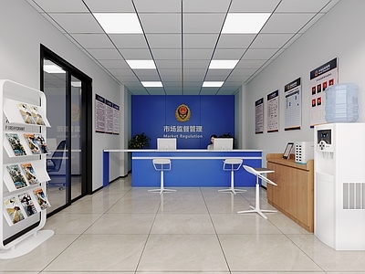 现代简约服务中心 市场监督局 办公室前台 公安局 社区服务中心