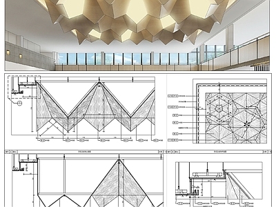吊顶节点 木饰面吊顶 展厅吊顶 天花装饰吊顶 吊顶暗藏灯带