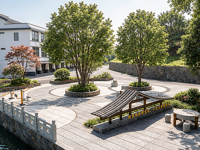 新中式景观乡村公园 街角公园 口袋公园 乡村公园 休闲广场 邻里活动空间