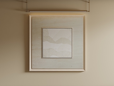 侘寂抽象画 原木风山水画 极简山水装饰 素色肌理山水挂画