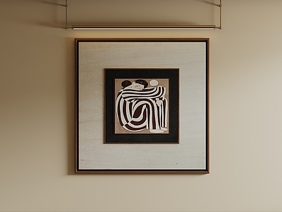 中古风抽象挂画 侘寂人像挂画 复古人物装饰画 棕调人物挂画