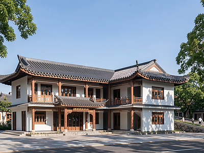 中式古建筑 游客中心