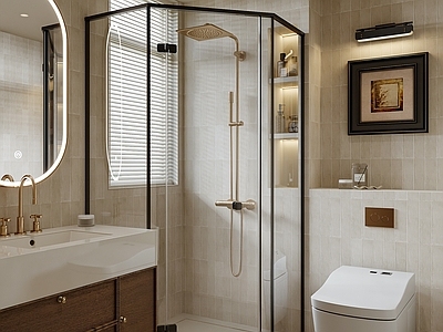 中古风卫生间 卫浴