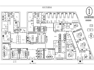 医院 社区医院 社区服务站 500平社区医院 卫生服务站