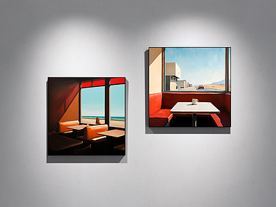 现代挂画组合 装饰画 挂画组合 油画 装饰品 家居配饰