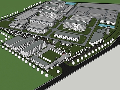 现代主义产业园办公楼 2026厂房 化学公司 标准厂房设计 厂区