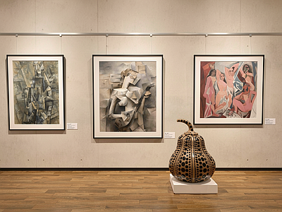 现代简约艺术展厅 画廊 美术馆 装饰画 艺术长廊 文化馆