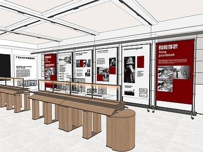 现代简约企业文化展厅 企业文化展厅 现代简约展厅 博物馆展厅 工装展馆 厂区文化展馆