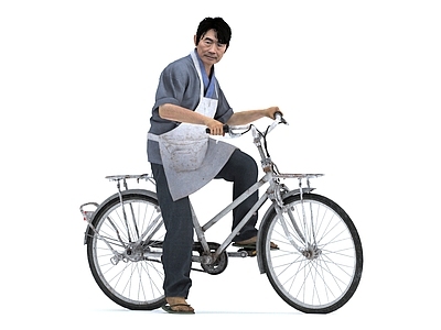 日式男人 骑车人 自行车 亚洲人