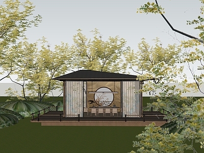 新中式其他景观小建筑 现代亭子