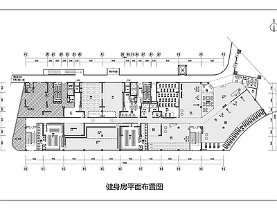 健身房 健身房平面布置图 体育健身中心