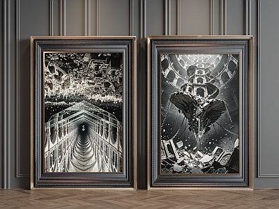 轻奢画框 法式落地画 美式落地画 欧式落地画 装饰画 挂画