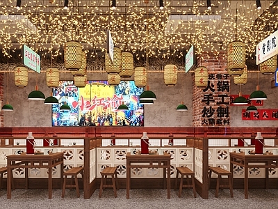复古工业风火锅店