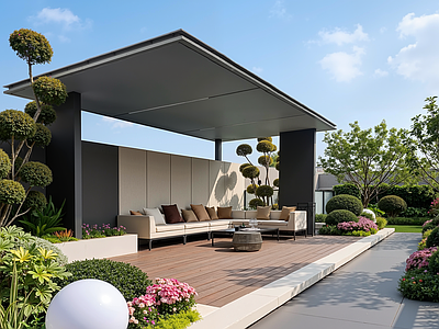 其他景观 庭院廊架 景观廊架 钢结构铝板廊架 新中式廊架 施工图纸