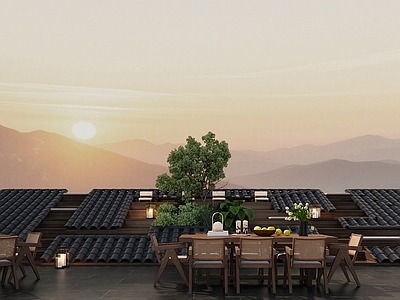 新中式屋顶花园