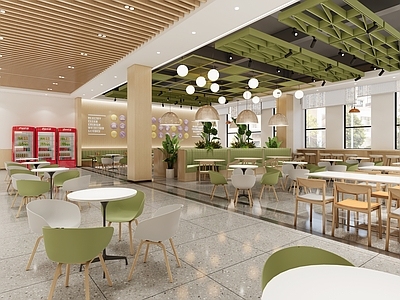 原木风学生食堂 高校食堂 餐厅 企业食堂 食堂 现代风格餐厅