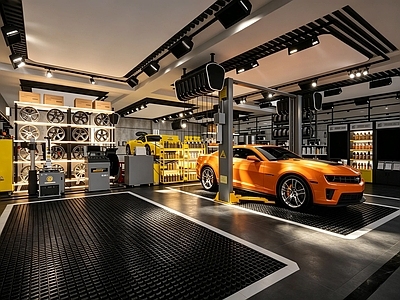 现代其他商业空间 汽修店