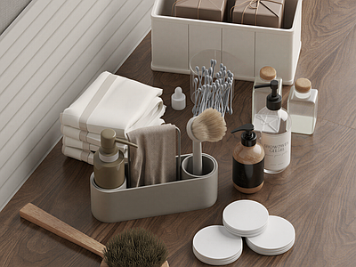 奶油风洗浴用品 洗护用品