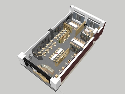 原木风书店 书吧 书店 休闲咖啡吧 校园休闲空间 休闲空间