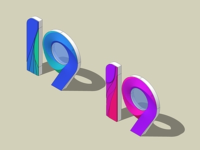 现代立体LOGO