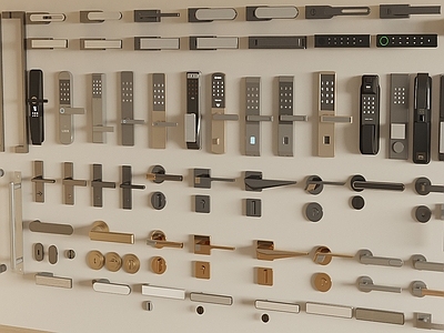 现代简约门锁 指纹锁 现代拉手 现代门把手 淋浴拉手 房门把手