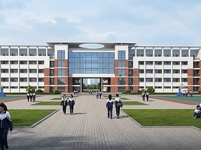 现代主义学校建筑 教学楼 综合楼 学校 中学 实验楼
