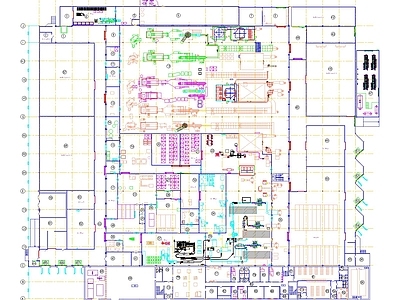 厂房 水产车间设备布置 鱼品工艺平面总图 设备管线布局 生产流程排布