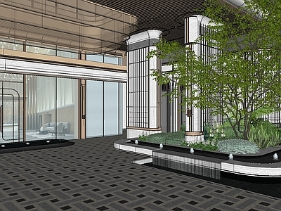新中式景观小区景观 中海展示区